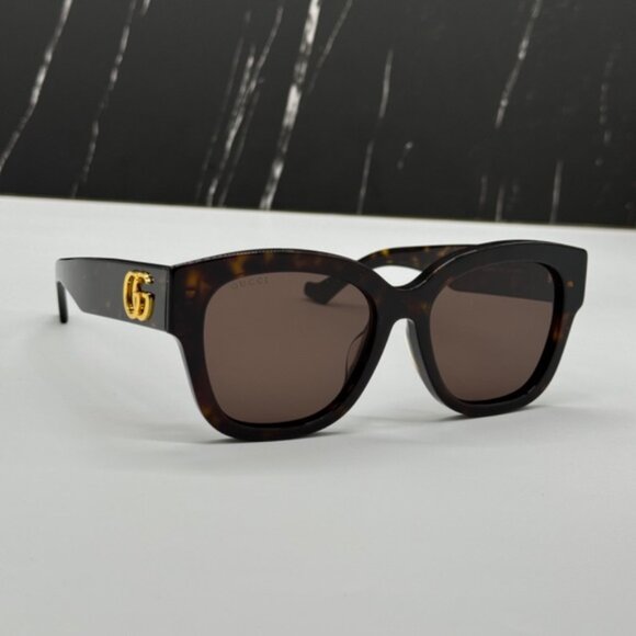 NEW GG1550SK 002 GUCCI HAVANA BROWN SQUARE WOMEN GUCCI SUNGLASSES - Picture 6 of 13